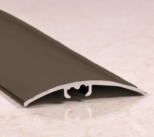 Алюминиевый порог разноуровневый 41 мм ПО-41 бронза глянец 2,7 м