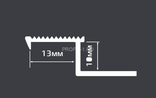 Профиль Z-образный для ступени (MSZET) с рифлением Cezar PVL48 L латунь полированная 2,5 м