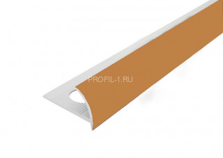 С-образный профиль ПВХ для плитки 8 мм Cezar 107 Карамель 2,5 м (10 штук)