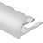 Профиль для плитки С-образный алюминий гибкий 8 мм PV19-02 серебро матовое 2,7 м