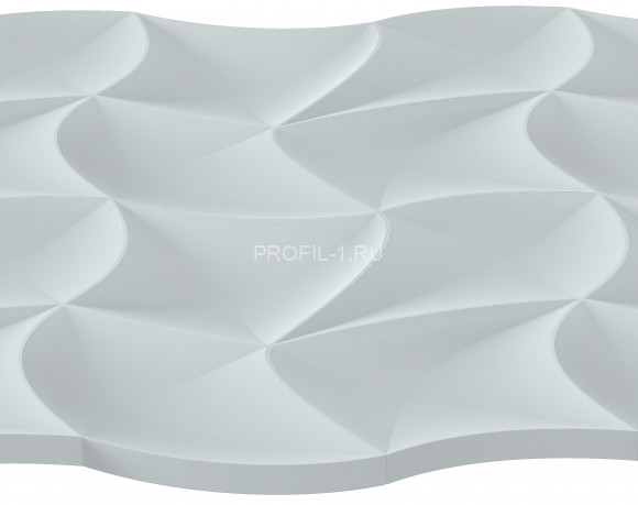 Декоративная стеновая 3D панель AQUA Dekohaus 3D KITE белая полистирол 450х900х25 мм