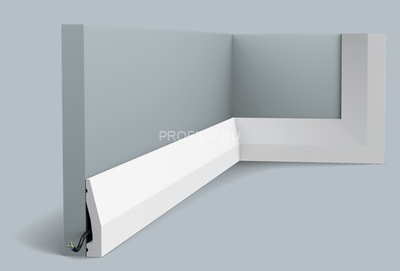 Напольный плинтус Orac Decor Duropolymer SX159 белый полистирол 60х12 мм 2м