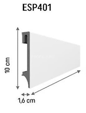 Напольный плинтус 100 мм VOX Espumo ESP-401 белый 2.4 м Напольный плинтус 100 мм VOX Espumo ESP-401 белый 2.4 м