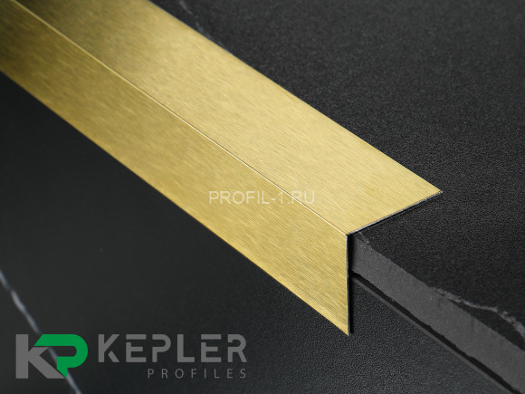 Декоративный уголок 15х15 мм из нержавеющей стали SS 304 FSAP002-15-GS S.S.304 золото сатинированное 3 м