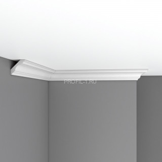 Плинтус потолочный гибкий FLEXIBLE 45х45х2400 мм Decomaster 96215 FL из полиуретана белый под покраску Плинтус потолочный гибкий FLEXIBLE 45х45х2400 мм Decomaster 96215 FL из полиуретана белый под покраску