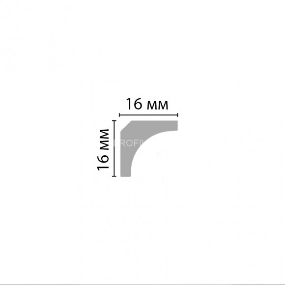 Плинтус потолочный DECOMASTER 96240 (16х16х2400мм) гладкий из полиуретана, белый под покраску Плинтус потолочный DECOMASTER 96240 (16х16х2400мм) гладкий из полиуретана, белый под покраску