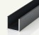 Алюминиевый П-образный профиль 10х10х10х1,2 мм 3 метра черный муар