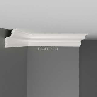 Плинтус потолочный DECOMASTER D148ДМ (45x30x2000) ударопрочный, белый, под покраску