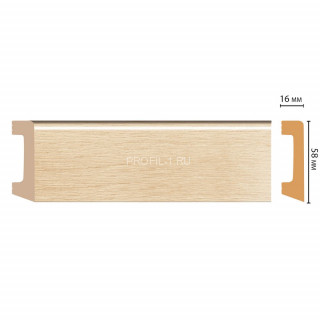 Плинтус напольный DECOMASTER D234-71ДМ (58x16x2400) Бук, ударопрочный Плинтус напольный DECOMASTER D234-71ДМ (58x16x2400) Бук, ударопрочный