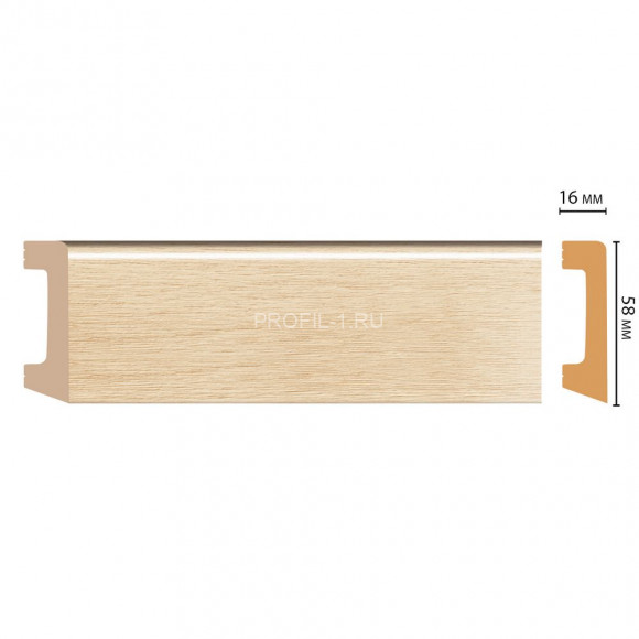 Плинтус напольный DECOMASTER D234-71ДМ (58x16x2400) Бук, ударопрочный