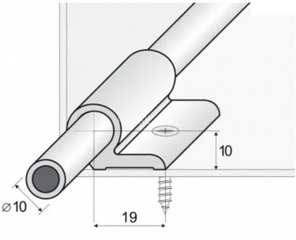 Крепление для ковродержателя бронза глянец