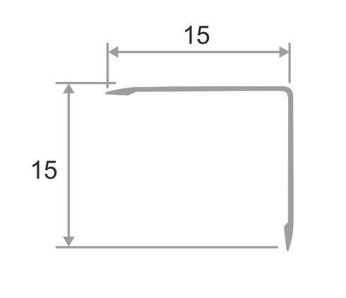 Алюминиевый уголок 15х15 мм ПН-15х15 золото матовое 2,7 м