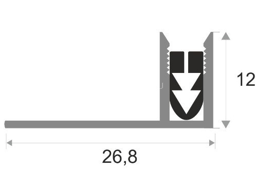Монтажная планка для Т-профиля ПТО-11 алюминий 2,7м