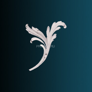 Декоративный орнамент Перфект G2353R правый белый 241х191х20 мм