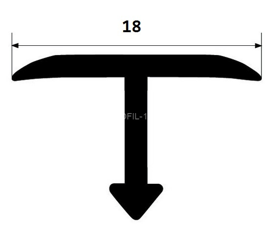 Латунный Т-образный профиль 18 мм ЛТ-18 антик 270 см