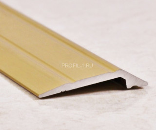 Разноуровневый порог алюминиевый с насечками 28 мм ПО-28х6 золото матовое 2,7 м Разноуровневый порог алюминиевый с насечками 28 мм ПО-28х6 золото матовое 2,7 м