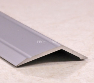 Разноуровневый порог алюминиевый 32х10 мм ПО-32х10 серебро матовое 2,7 м