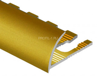 Профиль для плитки С-образный алюминий гибкий 8 мм PV19-04 золото матовое 2,7 м Профиль для плитки С-образный алюминий гибкий 8 мм PV19-04 золото матовое 2,7 м