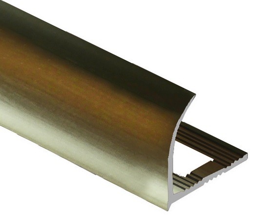 Профиль для плитки С-образный внешний алюминий 12 мм PV24-17 титан блестящий 2,7 м