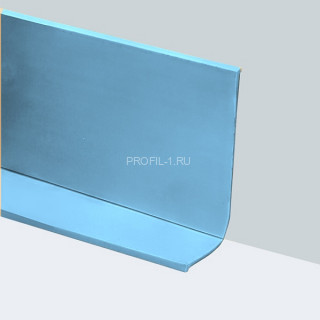 Напольный гибкий плинтус 50 мм ПГ65 голубой без клея 25м
