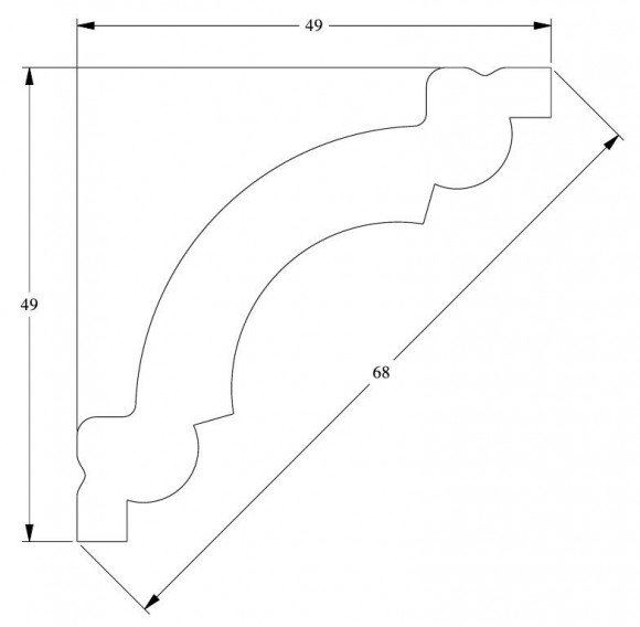 Гибкий потолочный плинтус Orac Decor Duropolymer CX124F белый полистирол 49х49 мм 2м Гибкий потолочный плинтус Orac Decor Duropolymer CX124F белый полистирол 49х49 мм 2м