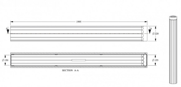 Колонна Orac Decor K1002 белая полиуретан 1995х220х220 мм