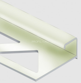 Профиль С-образный для плитки угловой внутренний 12 мм алюминий PV55-17 титан блестящий 2,7 м