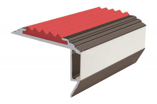 Алюминиевый порог угловой противоскользящий с подсветкой 26х45 мм АУ-45-LED-Анод коньяк-красный 2,0 м Алюминиевый порог угловой противоскользящий с подсветкой 26х45 мм АУ-45-LED-Анод коньяк-красный 2,0 м