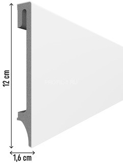 Напольный плинтус 120 мм VOX Espumo ESP-501 белый 2.4 м Напольный плинтус 120 мм VOX Espumo ESP-501 белый 2.4 м