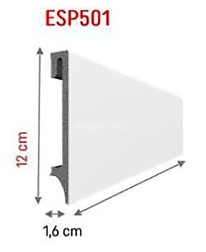 Напольный плинтус 120 мм VOX Espumo ESP-501 белый 2.4 м Напольный плинтус 120 мм VOX Espumo ESP-501 белый 2.4 м
