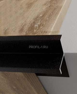 Алюминиевый профиль для наружних углов закладной 10 мм ПО-204 черный муар 2.7 м Алюминиевый профиль для наружних углов закладной 10 мм ПО-204 черный муар 2.7 м