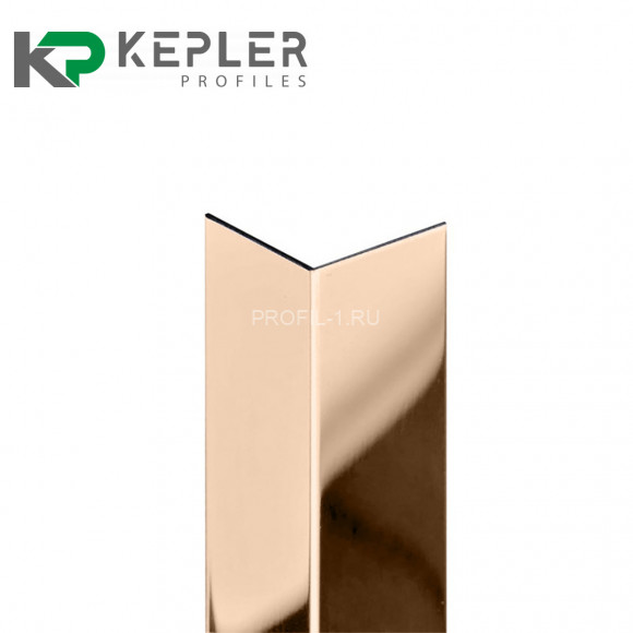 Декоративный уголок 15х15 мм из нержавеющей стали SS 304 FSAP002-15-RP S.S.304 розовое золото полированное 3 м