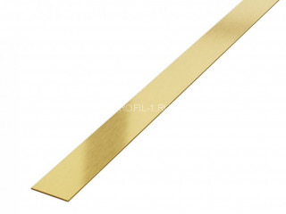 Полоса 10 мм из нержавеющей стали SS 304 FBS 10 GS S.S.304 золото сатинированное 3 м
