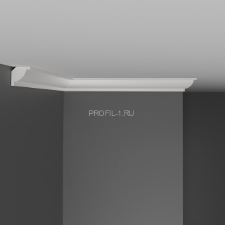Плинтус потолочный гладкий Decomaster D132 Дюропрофиль 20х20х2000 мм белый