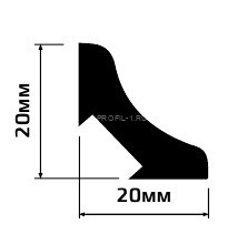 Галтель ПВХ Lemal вогнутая 20х20 мм Цвет 0040 Орех 2,7 м Галтель ПВХ Lemal вогнутая 20х20 мм Цвет 0040 Орех 2,7 м