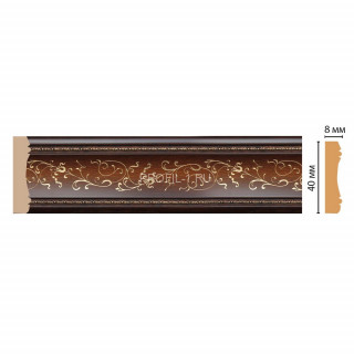 Молдинг DECOMASTER 188-51 (40x8x2400) цвет Коричневый с золотом Молдинг DECOMASTER 188-51 (40x8x2400) цвет Коричневый с золотом