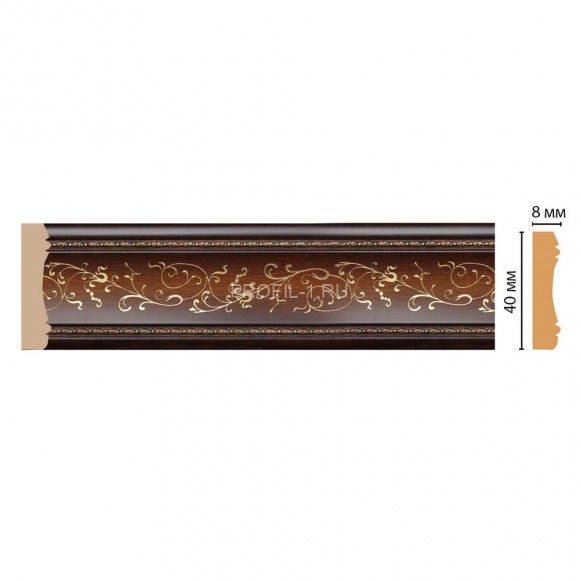 Молдинг DECOMASTER 188-51 (40x8x2400) цвет Коричневый с золотом Молдинг DECOMASTER 188-51 (40x8x2400) цвет Коричневый с золотом