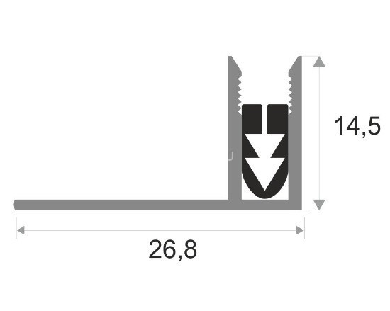 Монтажная планка для Т-профиля ПТО-13 алюминий 2,7м