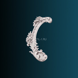 Декоративный орнамент Перфект G2354L левый белый 219х114х25 мм