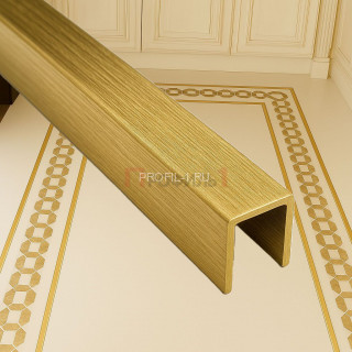 Латунный П-профиль ЛП-10х10х10 шлифованный 2,7 м