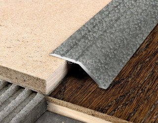 Алюминиевый порог разноуровневый 32 мм с насечками С2 КР Серый мрамор 2,7 м (упаковка 10 штук)