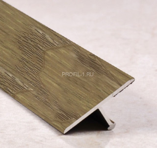 Алюминиевый Т-профиль ламинированный 26 мм ПТ-26 204 Дуб 2,7 м