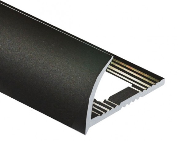 Профиль С-образный алюминий для плитки 10 мм PV08-18 eco черный матовый 2,7 м