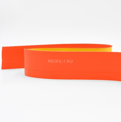 Напольный гибкий плинтус 50 мм ПГ65 красный без клея 25м