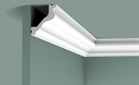 Потолочный плинтус Orac Decor Purotouch C200 белый полиуретан 65х57 мм 2м