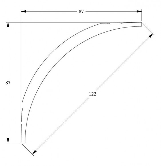 Потолочный плинтус Orac Decor Duropolymer CX126 белый полистирол 87х87 мм 2м