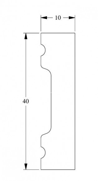 Гибкий напольный плинтус Orac Decor Duropolymer SX162F белый полистирол 40х10 мм 2м