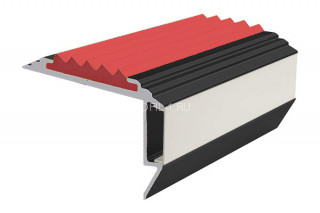 Алюминиевый порог угловой противоскользящий с подсветкой 26х45 мм АУ-45-LED-Анод черный-красный 2,0 м Алюминиевый порог угловой противоскользящий с подсветкой 26х45 мм АУ-45-LED-Анод черный-красный 2,0 м