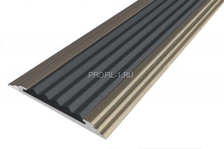 Противоскользящий порог алюминиевый одноуровневый 40 мм АП-40-Анод шампань-черный 1,8 м Противоскользящий порог алюминиевый одноуровневый 40 мм АП-40-Анод шампань-черный 1,8 м