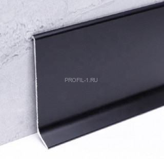 Алюминиевый плинтус напольный 40 мм 3 метра черный Алюминиевый плинтус напольный 40 мм 3 метра черный